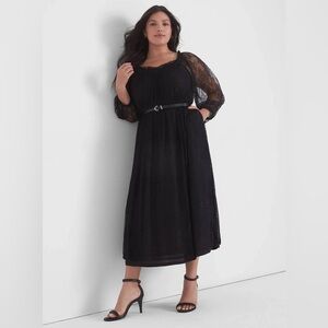 Lane Bryant Black Long Sleeve Dress